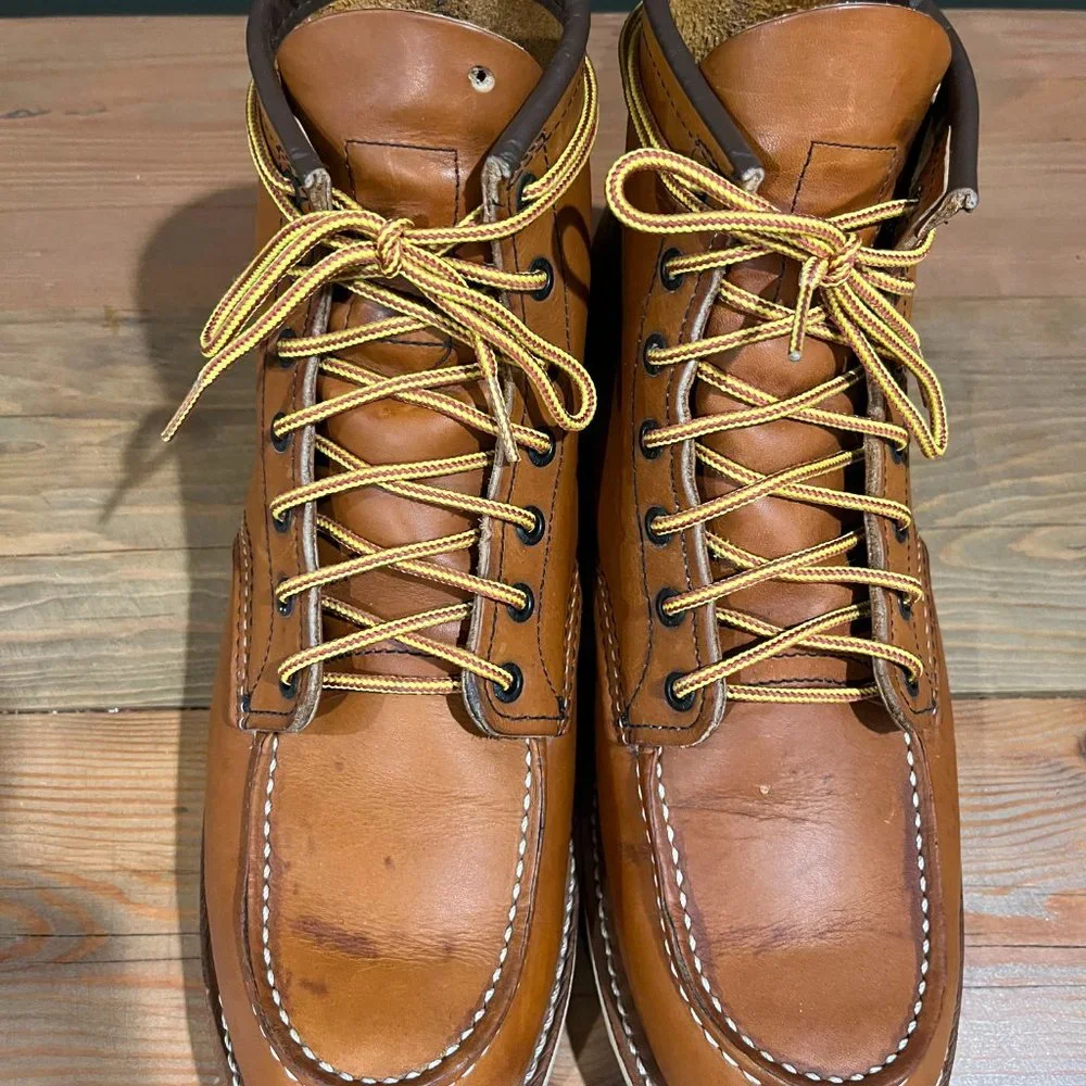 Red Wing 6 Inch Traction Tread Moc Toe Boots -- 10875 -- Made in the USA - Picture 3 of 10